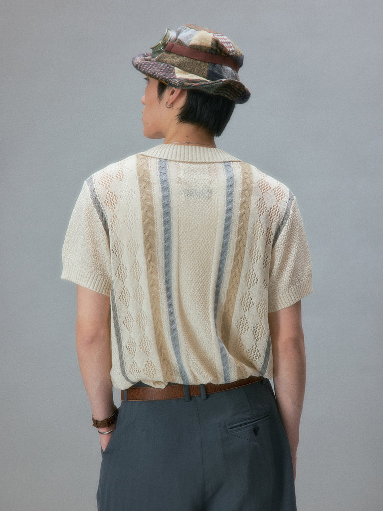 Showa Argyle Knit Cardigan
