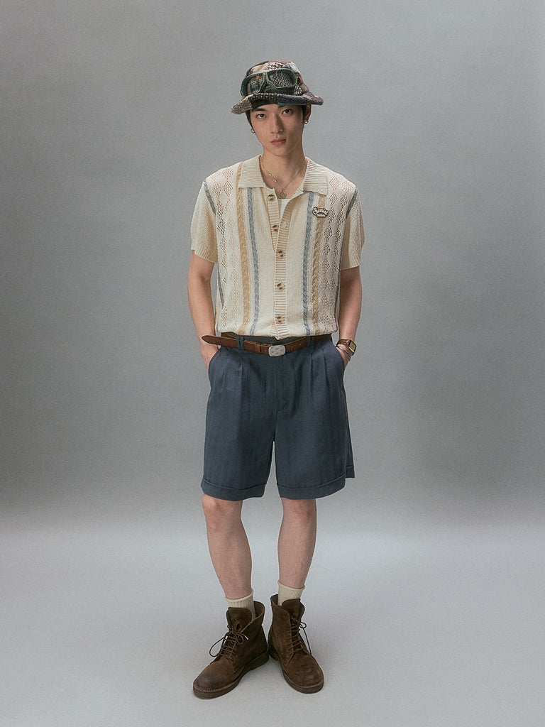 Showa Argyle Knit Cardigan