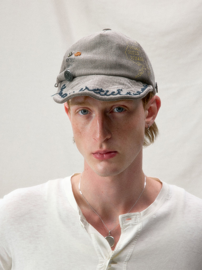 "Arctic Explorer" Old Sailor's Striped Flip Brim Cap