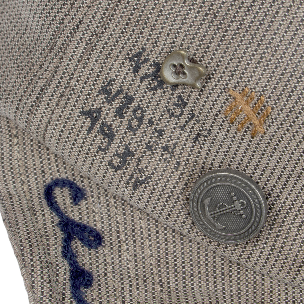 "Arctic Explorer" Old Sailor's Striped Flip Brim Cap