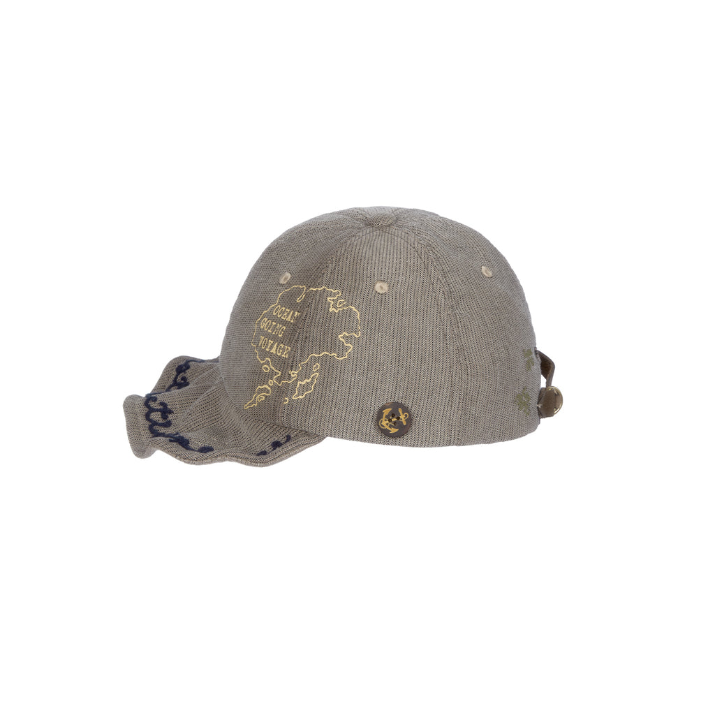 "Arctic Explorer" Old Sailor's Striped Flip Brim Cap