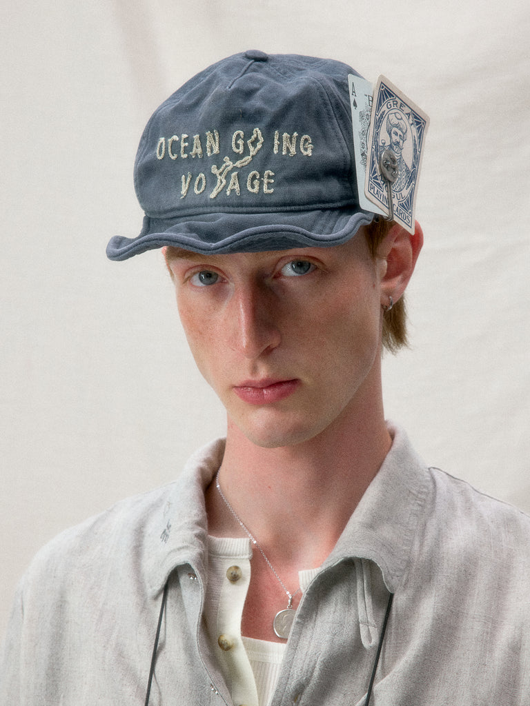 "Arctic Explorer" Sailor Map Sun-Faded Flip Brim Cap