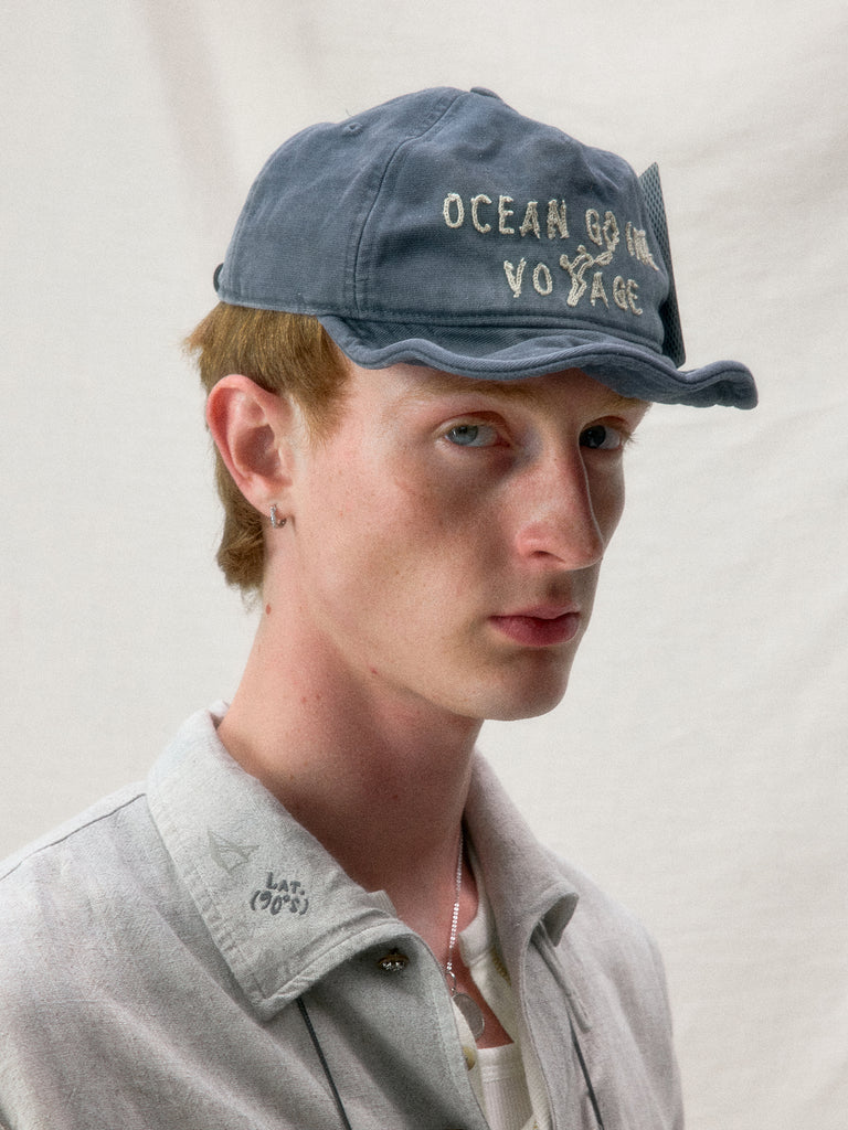 "Arctic Explorer" Sailor Map Sun-Faded Flip Brim Cap