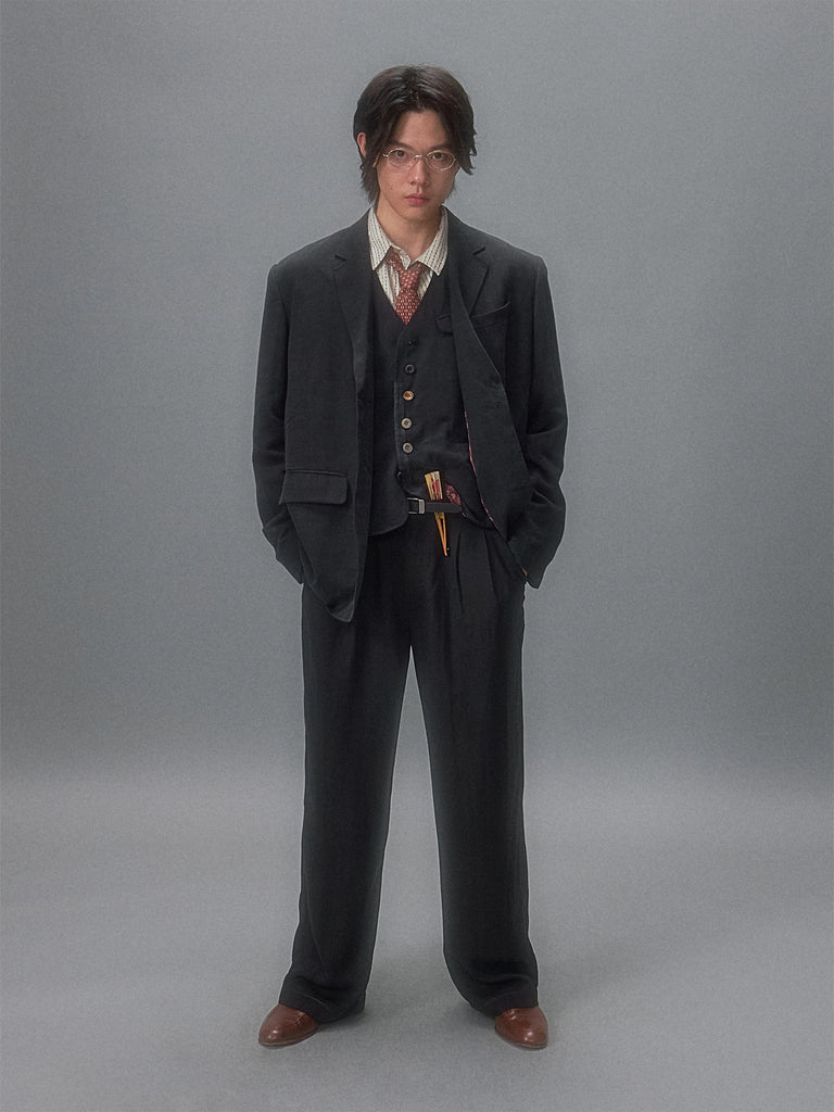 Shibuya Midnight Faded Jacquard Tailored Jacket