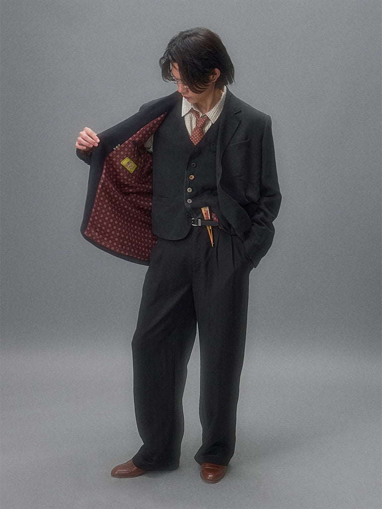 Shibuya Midnight Faded Jacquard Tailored Jacket