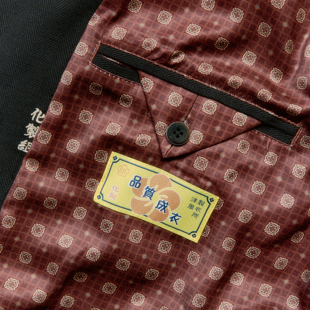 Shibuya Midnight Faded Jacquard Tailored Jacket