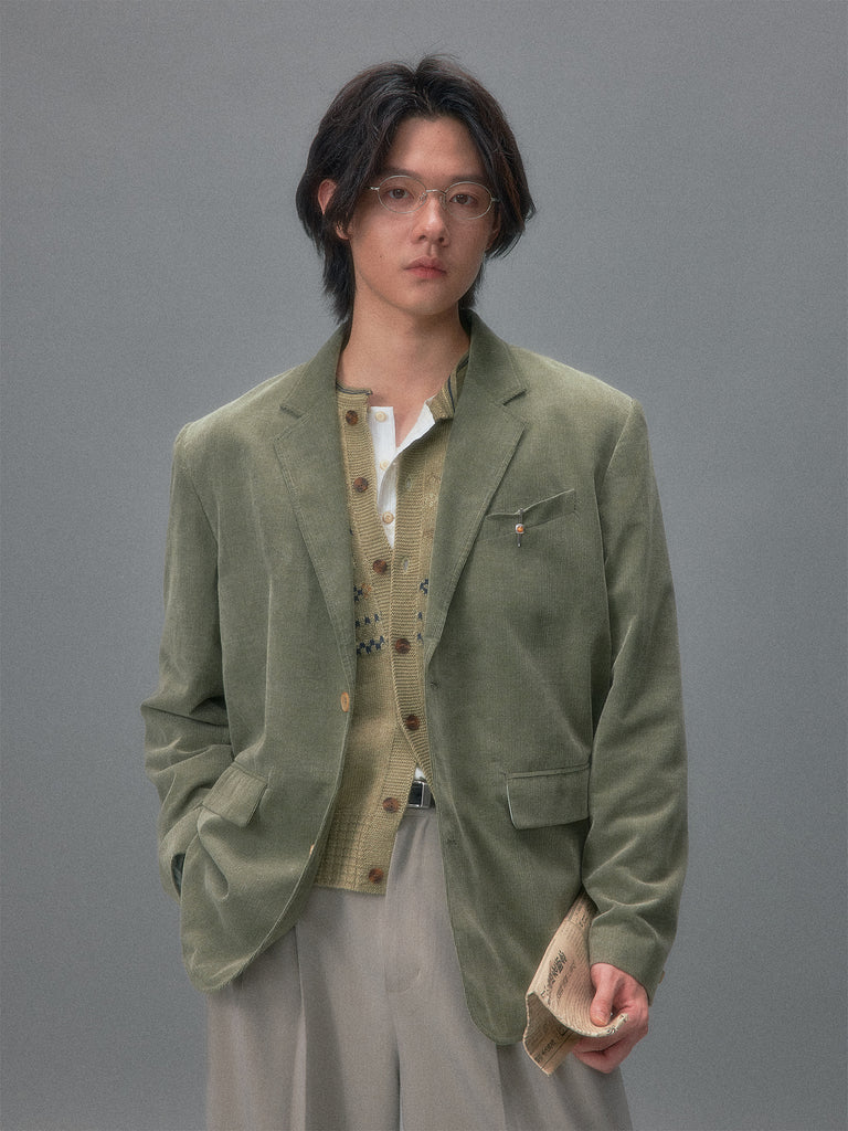 Shibuya Midnight Faded Jacquard Tailored Jacket