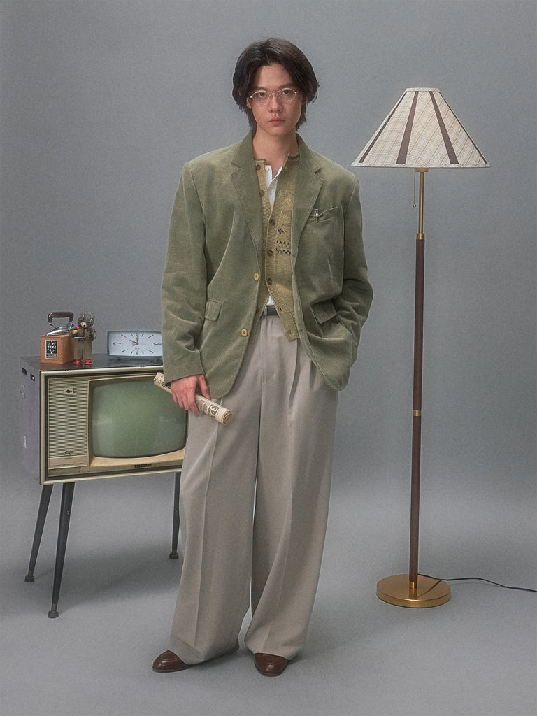 Shibuya Midnight Faded Jacquard Tailored Jacket