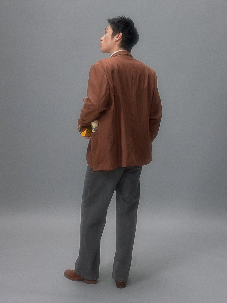Showa Jacquard Striped Tailored Jacket