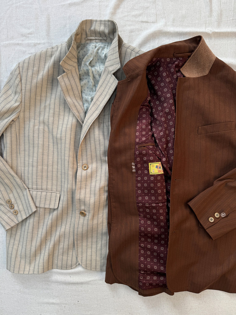 Showa Jacquard Striped Tailored Jacket