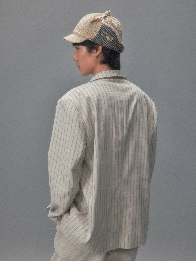 Showa Jacquard Striped Tailored Jacket