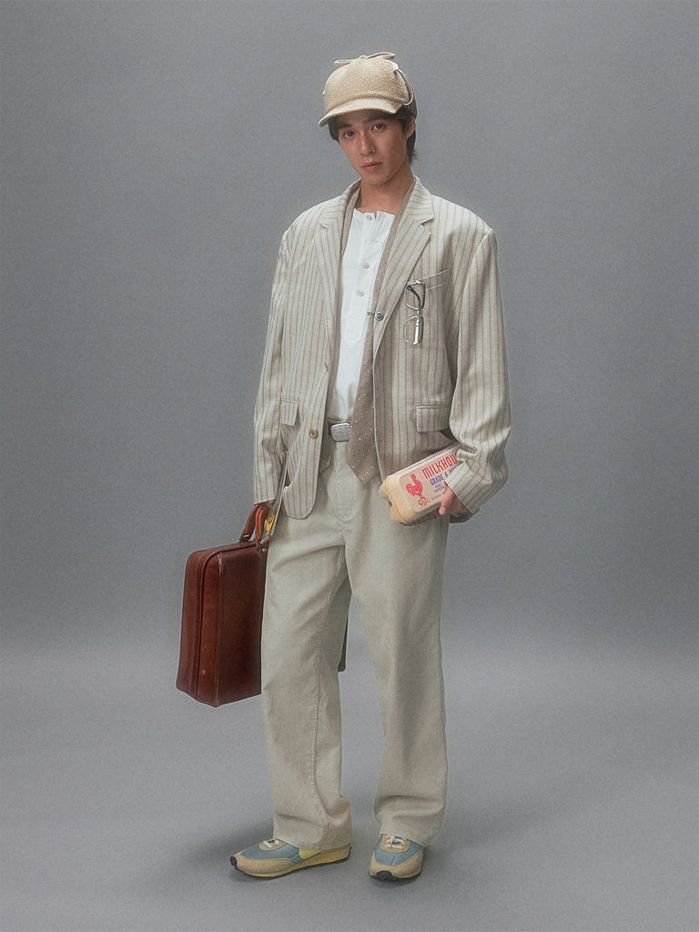 Showa Jacquard Striped Tailored Jacket