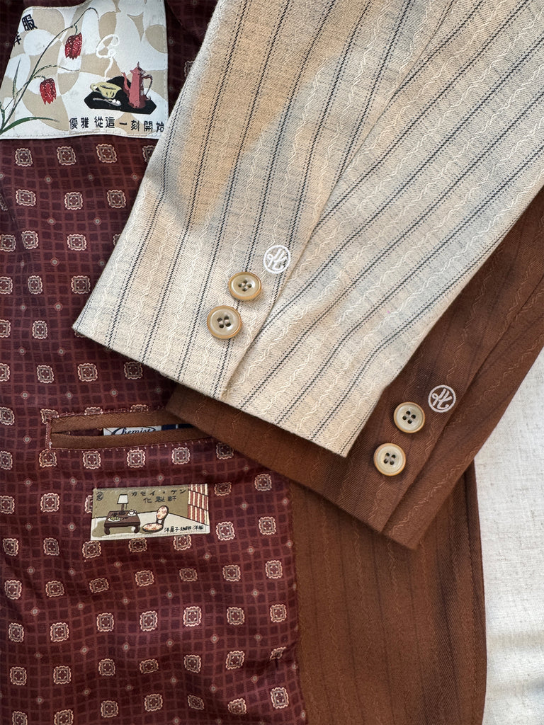 Showa Jacquard Striped Tailored Jacket