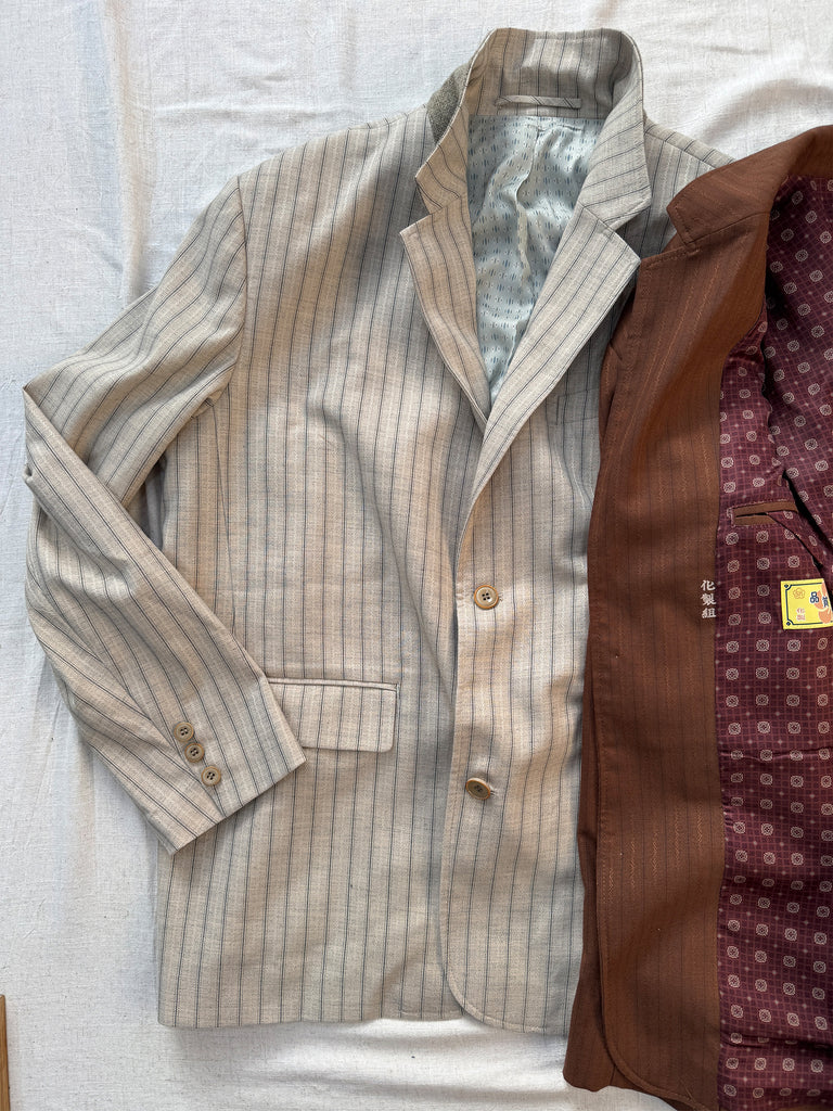 Showa Jacquard Striped Tailored Jacket