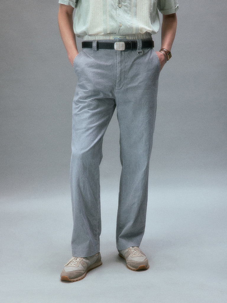 90’s Clean-Cut Slim Straight Casual Chinos