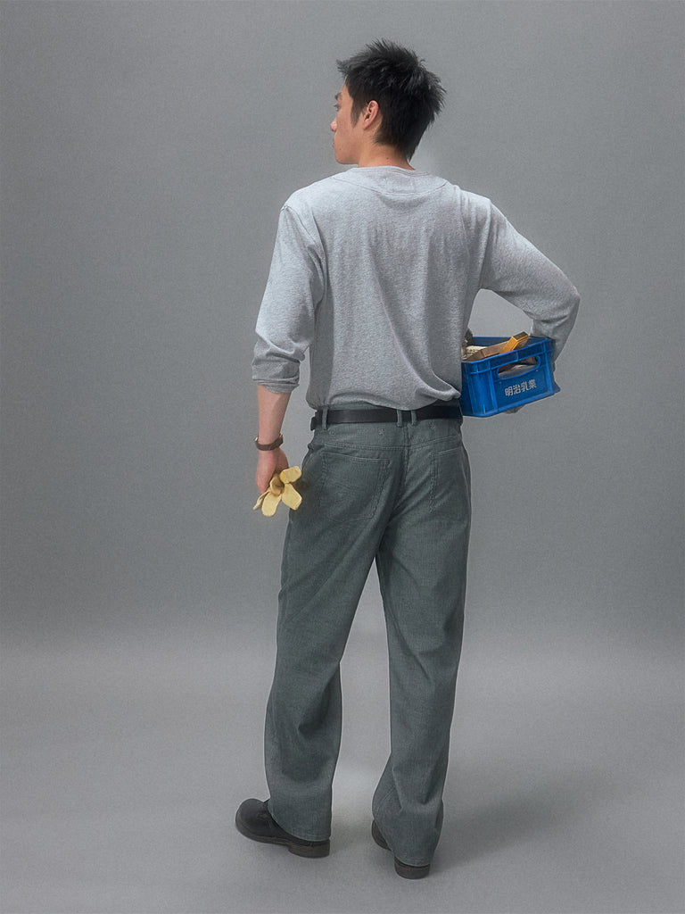 Showa Slim Straight Faded Corduroy Pants