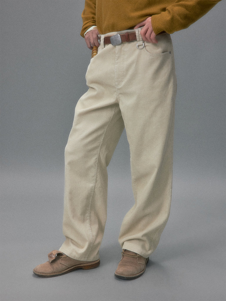 Showa Slim Straight Faded Corduroy Pants