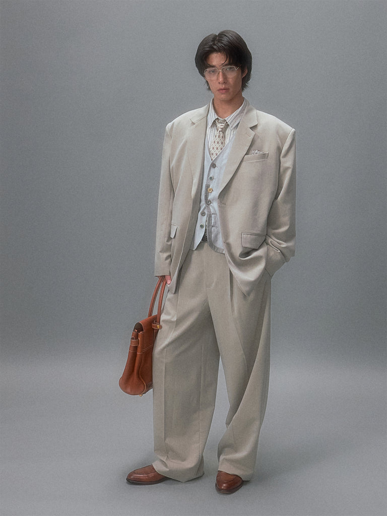 Kasei Yōfuku Showa Oversized Straight Leg Trousers