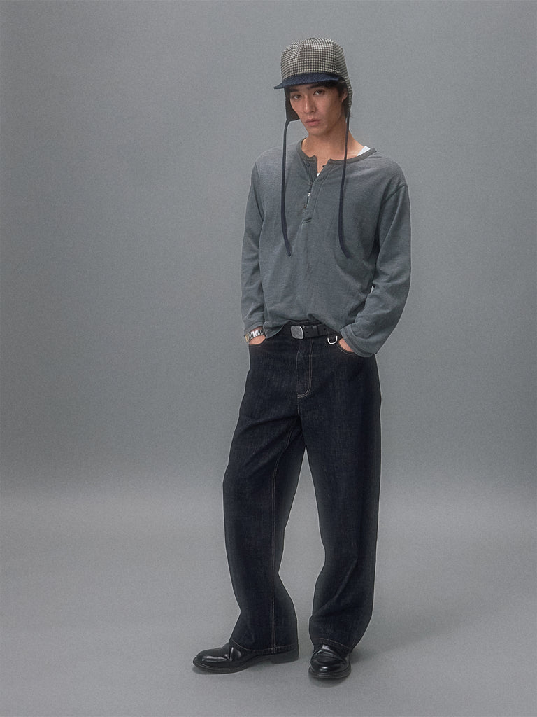End of the Coastline Linen-Feel Relaxed Straight Leg Jeans