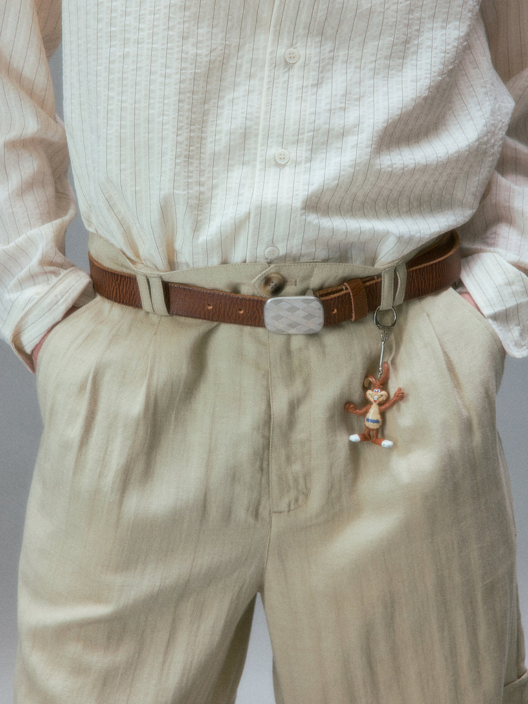 Kamogawa Picnic Vintage Texture Tailored Shorts