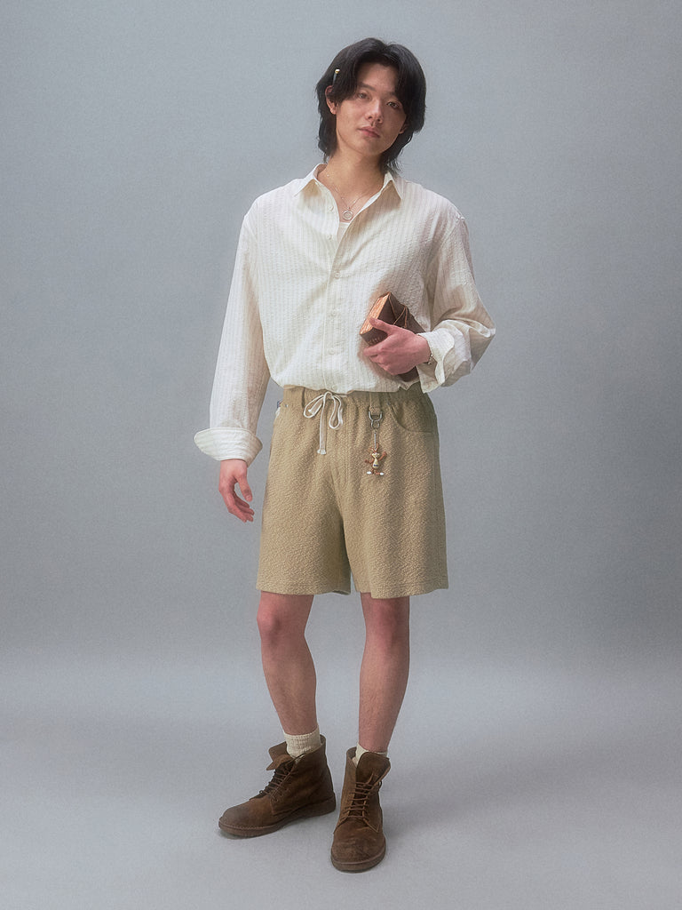 Okinawa Beach House Textured Pilled Shorts