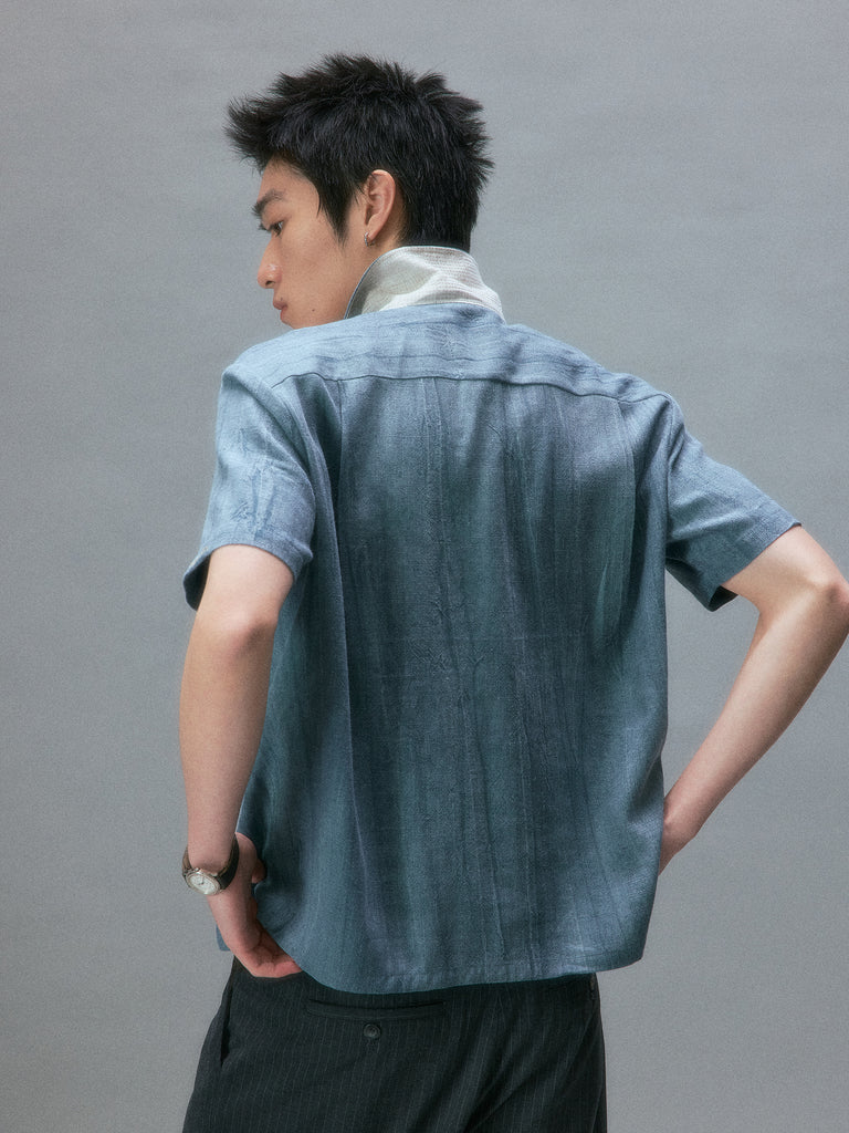 70's Manta Ray Collar Plant-Dyed Short-Sleeve Shirt