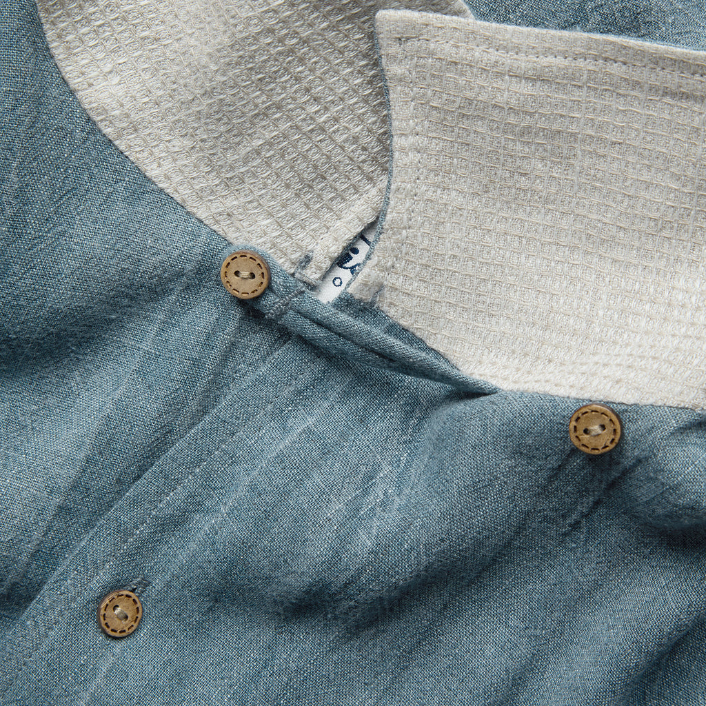 70's Manta Ray Collar Plant-Dyed Short-Sleeve Shirt