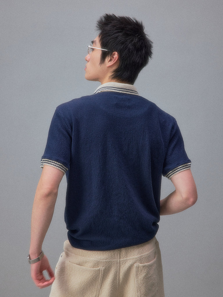 90’s Vintage Jacquard Knit Polo