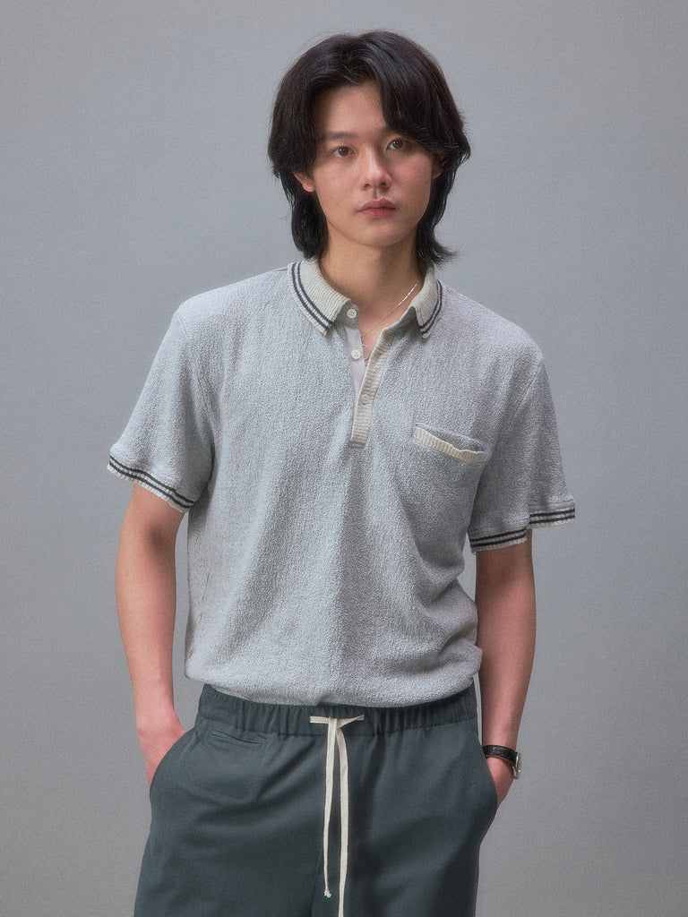 90’s Vintage Jacquard Knit Polo