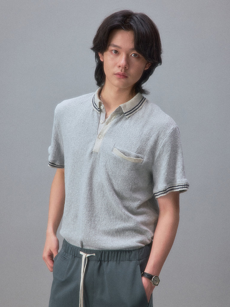 90’s Vintage Jacquard Knit Polo
