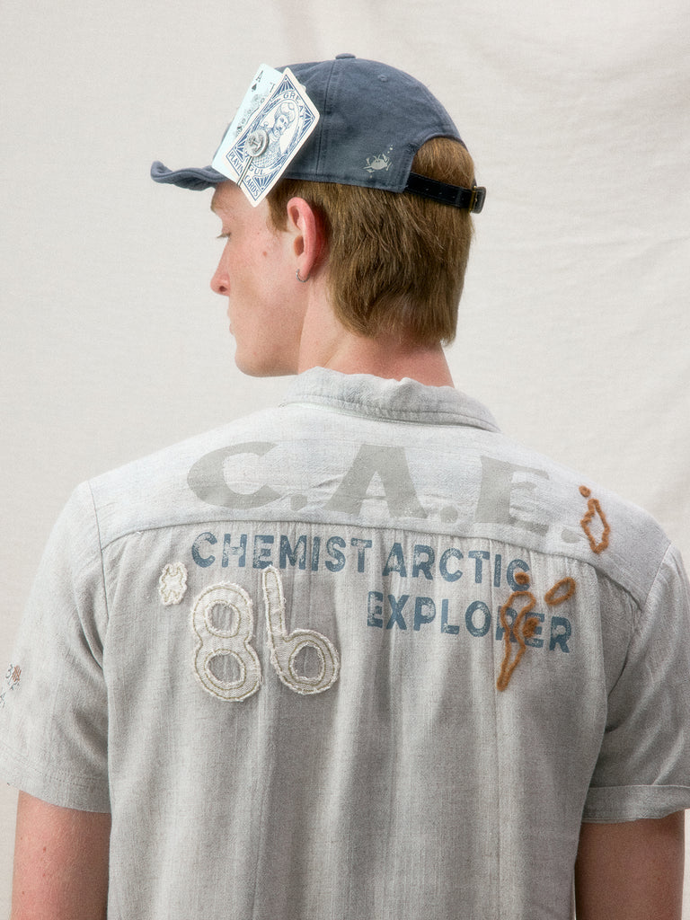 "Arctic Explorer"" Manta Ray Collar Short-Sleeved Shirt"