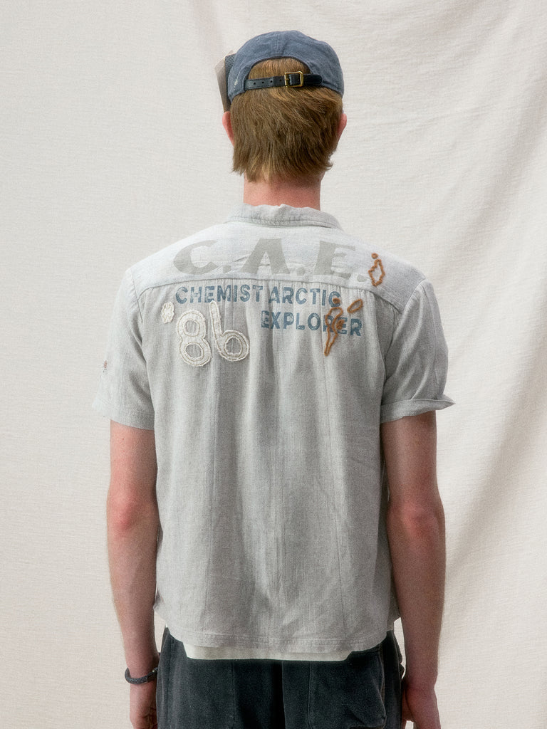 "Arctic Explorer"" Manta Ray Collar Short-Sleeved Shirt"