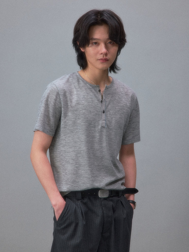 Yutaka Takenouchi's Kominka Linen Short-Sleeve Henley