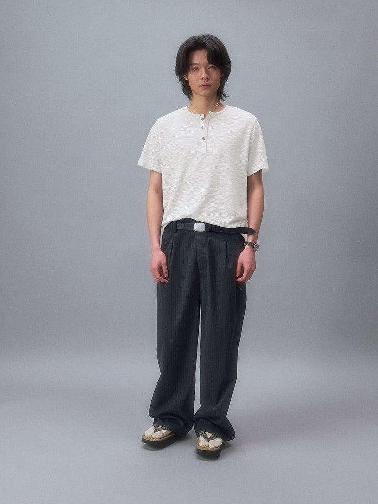 Yutaka Takenouchi's Kominka Linen Short-Sleeve Henley