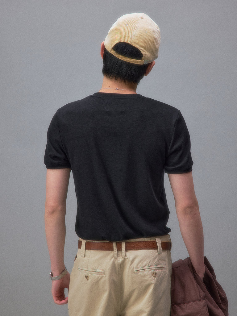 Okinawa Beach House Snowflake Ribbed Slim Fit T-Shirt