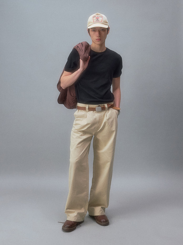 Okinawa Beach House Snowflake Ribbed Slim Fit T-Shirt
