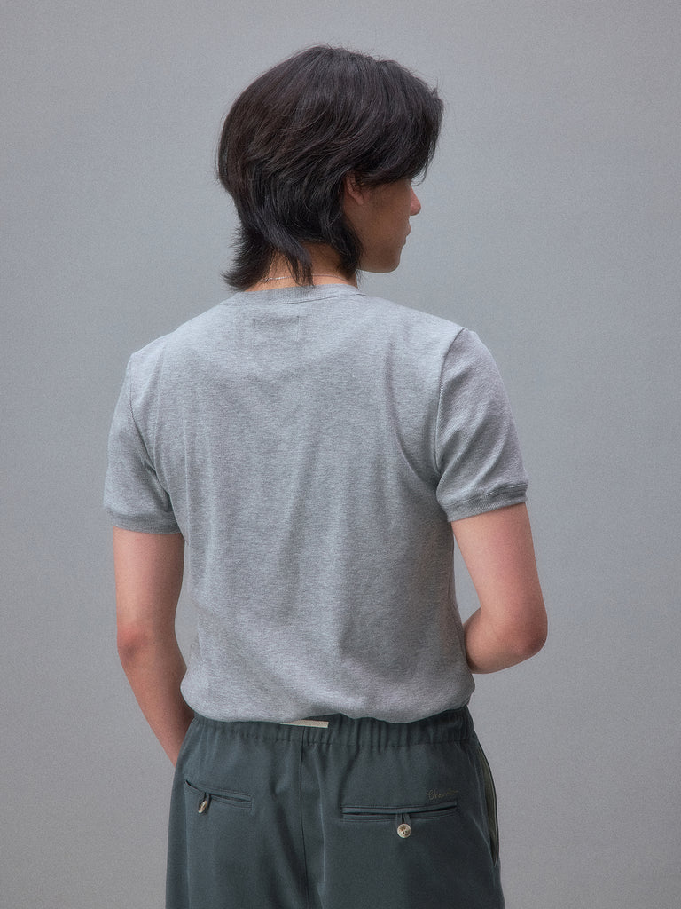 Okinawa Beach House Snowflake Ribbed Slim Fit T-Shirt