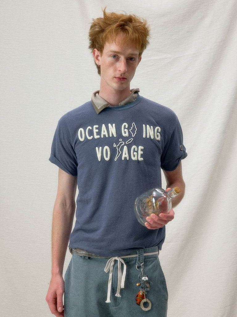 "Arctic Explorer" Sailor Map Wave Slogan T-shirt