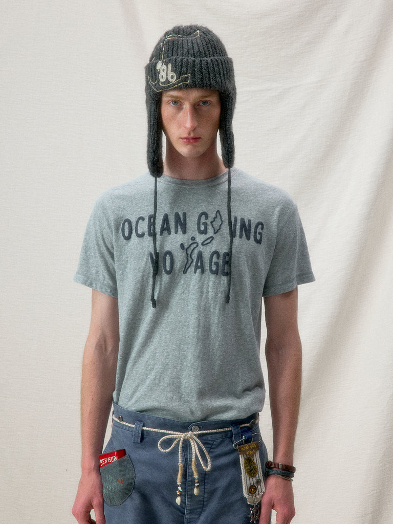 "Arctic Explorer" Sailor Map Wave Slogan T-shirt