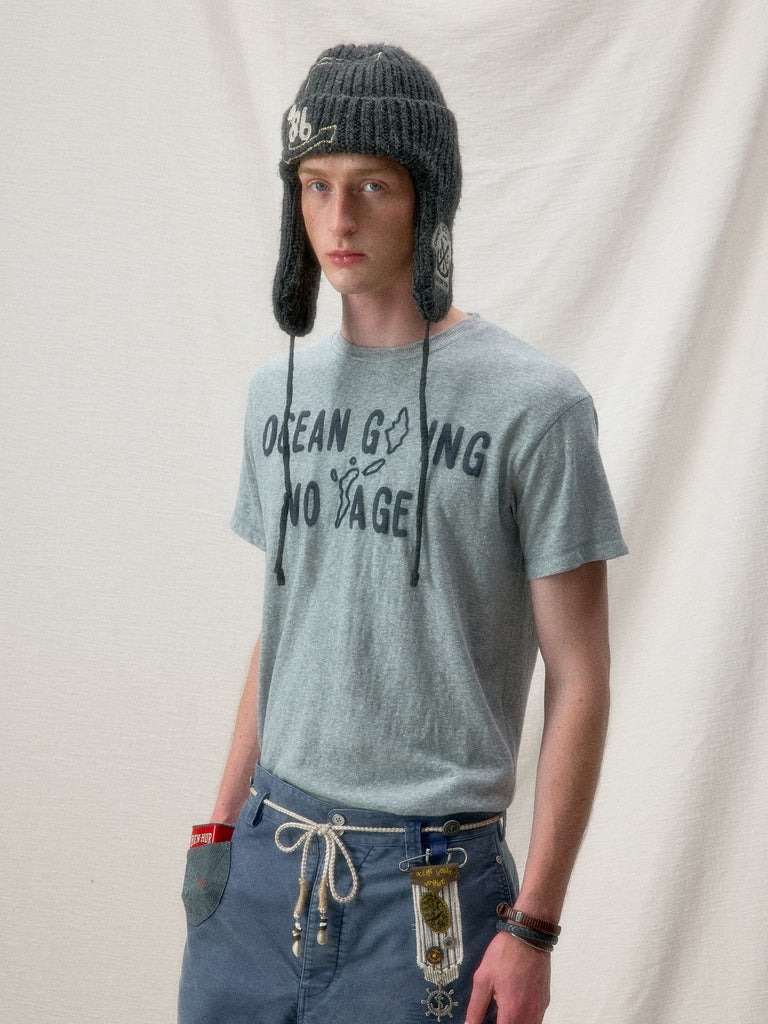 "Arctic Explorer" Sailor Map Wave Slogan T-shirt