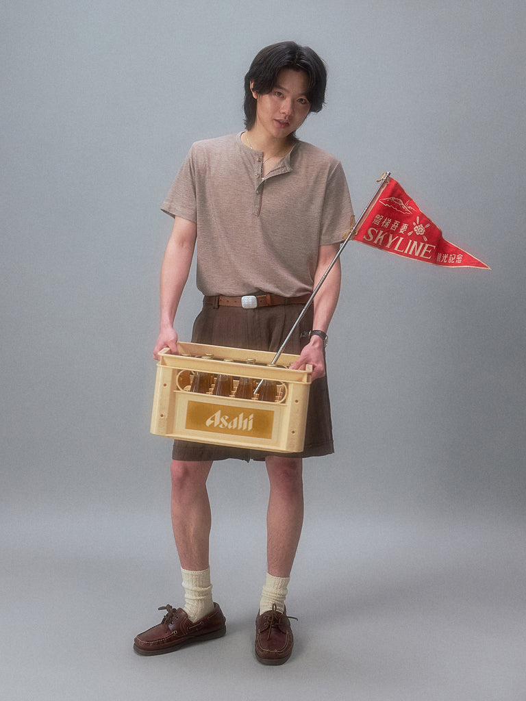 Yutaka Takenouchi's Kominka Linen Short-Sleeve Henley