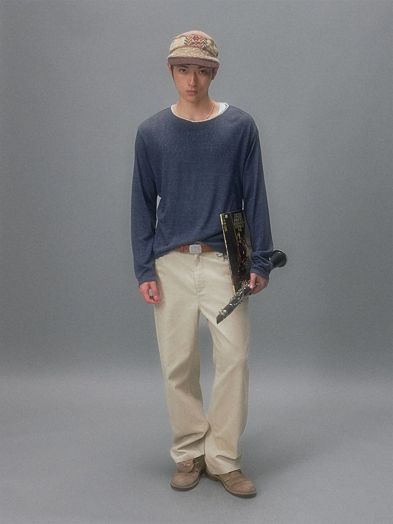 Shinagawa Apartments Linen Layered Long Sleeve T-Shirt