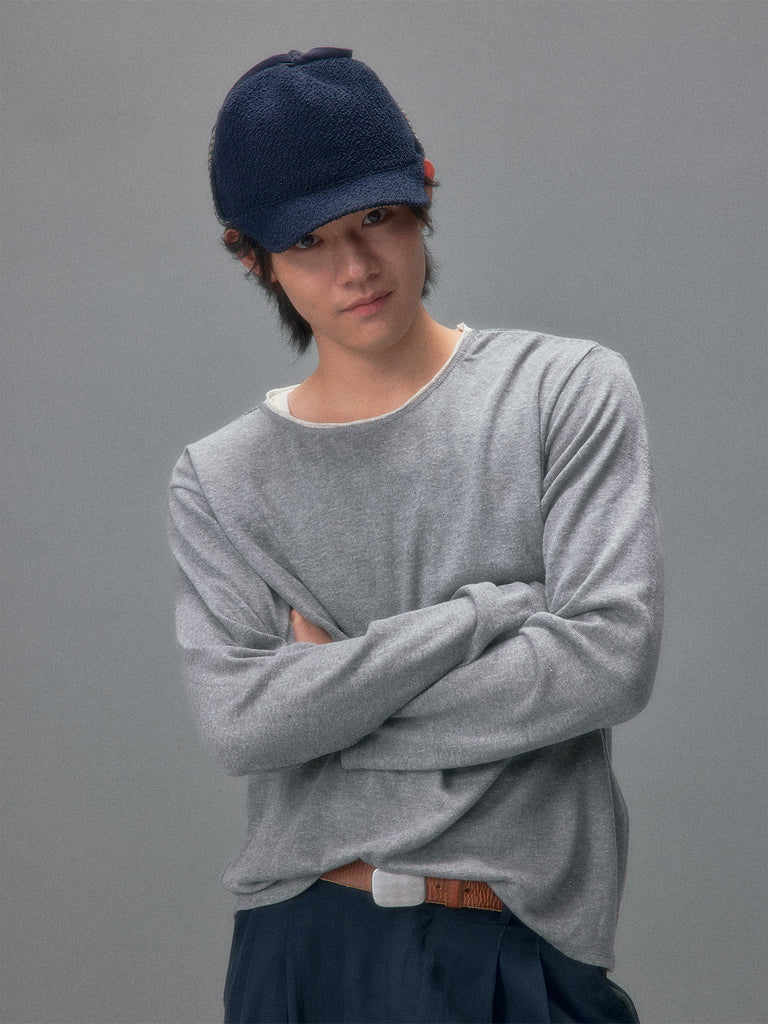 Shinagawa Apartments Linen Layered Long Sleeve T-Shirt
