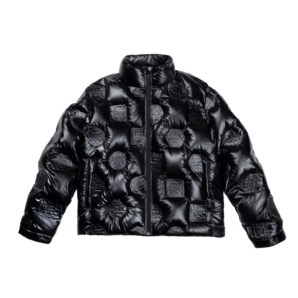 Louis Vuitton Monogram Flower Leather Down Jacket